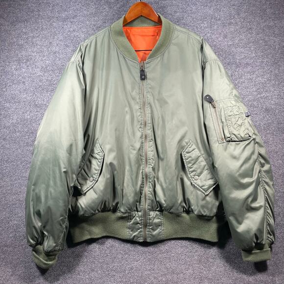 Knox Armory Special Ops Reversible Flyer Jacket Men's 2XL Olive Green/Orange Zip - Picture 1 of 13